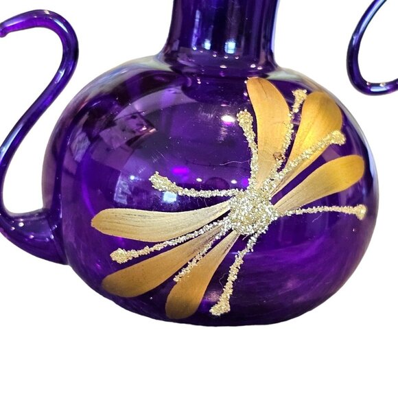 Vintage MCM Old World Christmas‎ OWC Purple Cruet Blown Glass Ornament Delicate - Picture 2 of 10